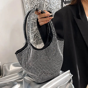 Women's Diamond Handbag Top-Handle Bag