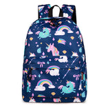 Unicorn Print Laptop Backpack for Girls Casual Travel Pink M1396