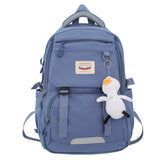 Canvas Outdoor Men's Women's Backpack Solid Bags For Women Schoolbag