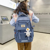 Canvas Outdoor Men's Women's Backpack Solid Bags For Women Schoolbag