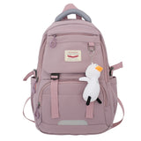 Canvas Outdoor Men's Women's Backpack Solid Bags For Women Schoolbag