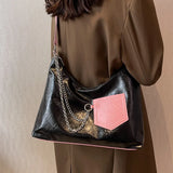 Large Capacity PU Leather Western Style Shoulder Bag
