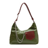 Large Capacity PU Leather Western Style Shoulder Bag