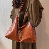 Large Capacity PU Leather Western Style Shoulder Bag
