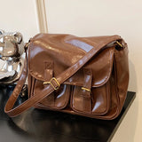 High Capacity Women Retro One Shoulder Crossbody Bag