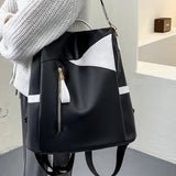Stylish Leather Anti Theft Women's Backpack Multifunctional Shoulder Bag