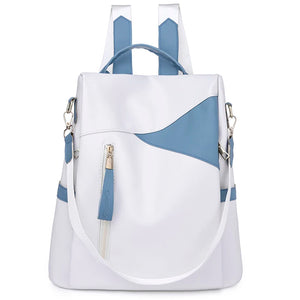 Stylish Leather Anti Theft Women's Backpack Multifunctional Shoulder Bag