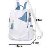 Stylish Leather Anti Theft Women's Backpack Multifunctional Shoulder Bag