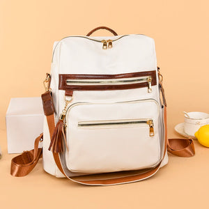 Large Capacity Leather Backpack for Women Vintage Bag School Travel Bagpack