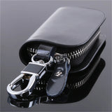 Leather Car Key Wallet Men Key Holder Zipper Key Case