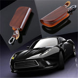 Leather Car Key Wallet Men Key Holder Zipper Key Case