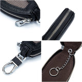 Leather Key Cover Hollow Holder Organizer Keychain Pouch