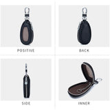 Leather Key Cover Hollow Holder Organizer Keychain Pouch