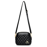 Women's Small Leather Crossbody Bag Flap Messenger Shoulder Handbag