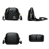 Women's Small Leather Crossbody Bag Flap Messenger Shoulder Handbag
