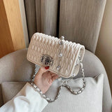 High Leather Handbag Chain Handle Shoulder Messenger Bags for Woman