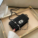 High Leather Handbag Chain Handle Shoulder Messenger Bags for Woman