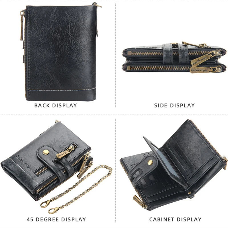 Vintage Small Mini Short Men Wallet Money Purses