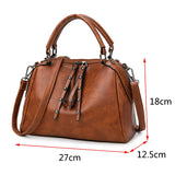 Women's High Leather Messenger Bag Lady Shoulder Tote Handbag