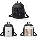 Soft Leather Shoulder Bag for Girls Small Travel Backpack