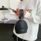 Leather Shoulder Bag for Women Bucket Crossbody Chain Satchel