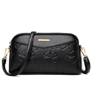 Women's Small Leather Shoulder Crossbody Bag Clutch Wallet Wristlet Purse Retro
