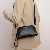 Women's Small Leather Shoulder Crossbody Bag Clutch Wallet Wristlet Purse Retro