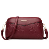 Women's Small Leather Shoulder Crossbody Bag Clutch Wallet Wristlet Purse Retro