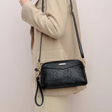 Women's Small Leather Shoulder Crossbody Bag Clutch Wallet Wristlet Purse Retro