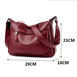 High Leather Tote Ladies Casual Shoulder Crossbody Sac Female