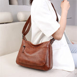 High Leather Tote Ladies Casual Shoulder Crossbody Sac Female