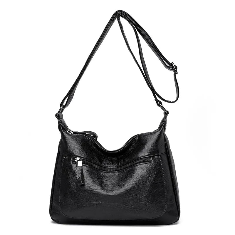 High Leather Tote Ladies Casual Shoulder Crossbody Sac Female