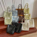 High Leather Totes Bags For Women Shoulder Bags Large Capacity Shoppers Bag