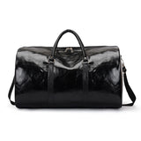 Large Leather Travel Bag Waterproof Handbag Men Women Duffle Shoulder Luggage