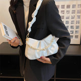 Women's Leather Underarm Bag Handbag Crossbody Shopping Bag