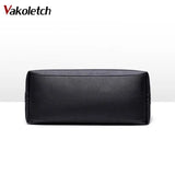 High Leather Women Bag Bucket Shoulder Bags Solid Big Capacity Tote