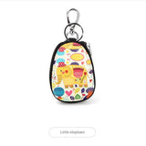 Leather Zipper Key Case Lady Casual Buckle Key Wallet