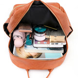 Vintage Backpack Female Pu Leather Bag Women's Backpack School Bag
