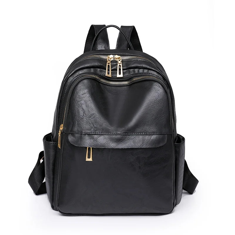 Vintage Backpack Female Pu Leather Bag Women's Backpack School Bag