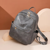 Vintage Backpack Female Pu Leather Bag Women's Backpack School Bag