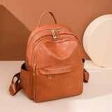 Vintage Backpack Female Pu Leather Bag Women's Backpack School Bag
