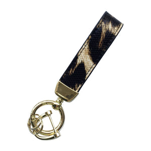 Leopard Pattern PU Leather Car Keychain Gift Key Wallet