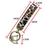 Leopard Pattern PU Leather Car Keychain Gift Key Wallet