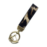 Leopard Pattern PU Leather Car Keychain Gift Key Wallet