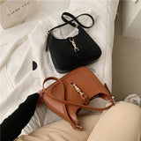 Red Leather Shoulder Messenger Bag for Women