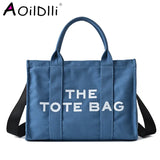 Large Capacity Canvas Handbags Female Hand Shoulder Messenger Bags Lady