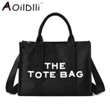 Large Capacity Canvas Handbags Female Hand Shoulder Messenger Bags Lady