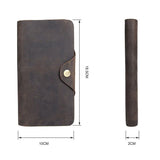 High Man Purse Cow Leather Wallet Men Crazy Horse Leather Long Style