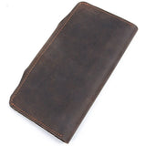 High Man Purse Cow Leather Wallet Men Crazy Horse Leather Long Style