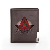 Masonic Skull Crossbones Wallet Slim Credit Card Holder